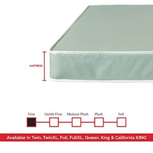 Treaton 9-Inch Medium Hybrid Mattress with Pocket Coil, Water Proof Vinyl Mattresses for Complete Comfort and Relaxation, Fully Assembled Bed in a Box for Easy Fitting, Green, Twin