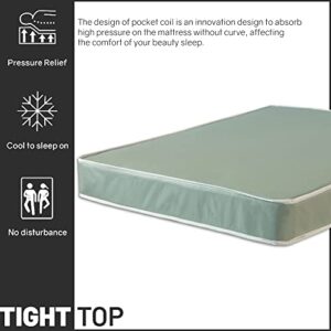 Mayton 9-Inch Vinyl Memory Foam Medium Firm Hybrid Mattress, Water Proof Mattresses Provide Comfortable and Relaxing Sleep Every Night, Durable Pocket Coil Springs for Proper Body Support, Queen