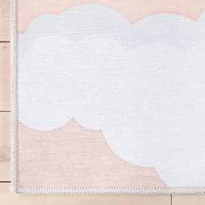 Well Woven Clouds Rug Coral 5' x 7' Apollo Kids Collection