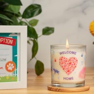 One Fur All Welcome Home Candle - Pet-Friendly Candle - Gifts for Pet Parents - Pet Odor Eliminator Candle - Non-Toxic Scented Candles, Gotcha Day Dog Gift