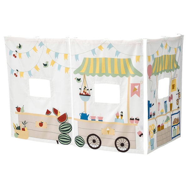 KURA Kid Bed Curtain Market Stall Pattern Colorful 205.061.50