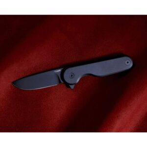 Craighill Rook Knife - Distilled Design Full-Metal Pocket Knife, Slim Profile, Durable Craftsmanship, Folding Drop Point Blade, EDC Essential, 2.2 oz - Vapor Black