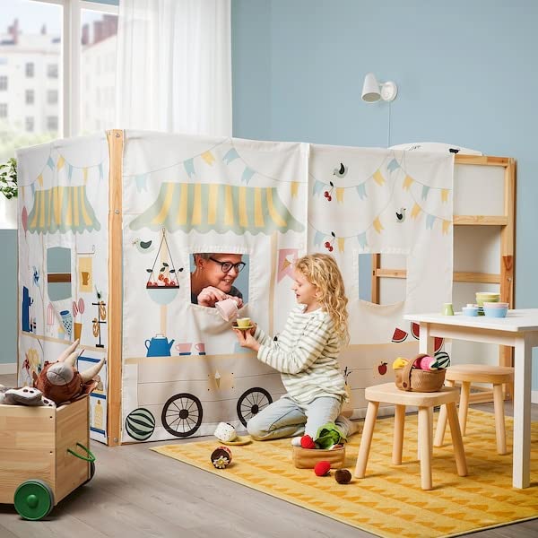 KURA Kid Bed Curtain Market Stall Pattern Colorful 205.061.50