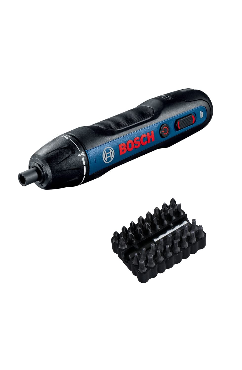 Bosch Professional 3.6V Cordless Screwdriver (Includes 32 Driver Bits, Extension Bit Holder, Carrying Case, Charging Cord) BOSCHGO-N Blue