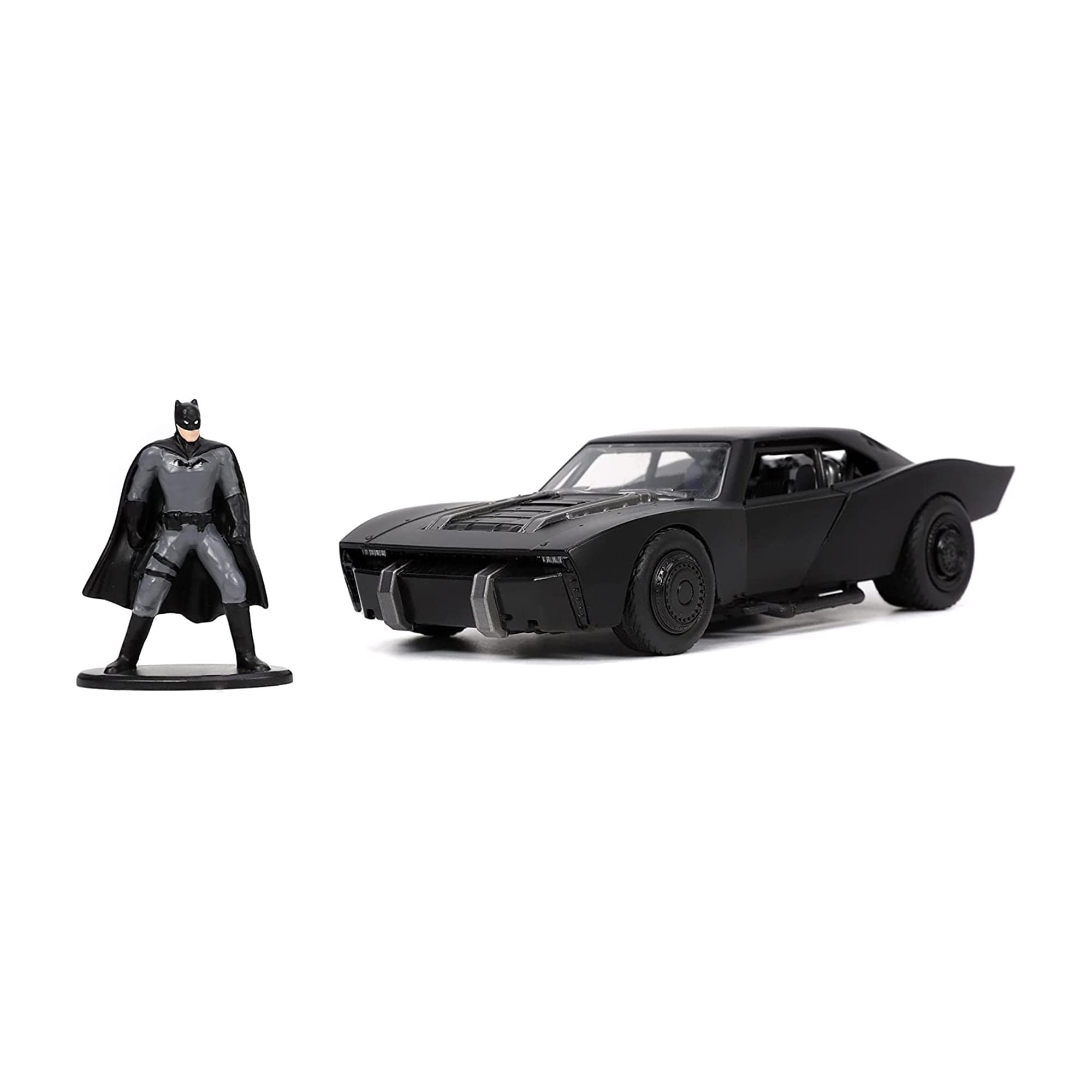 Jada Toys Hollywood Rides 2022 Batmobile W/Batman FIG 1/32 Vehicle Black