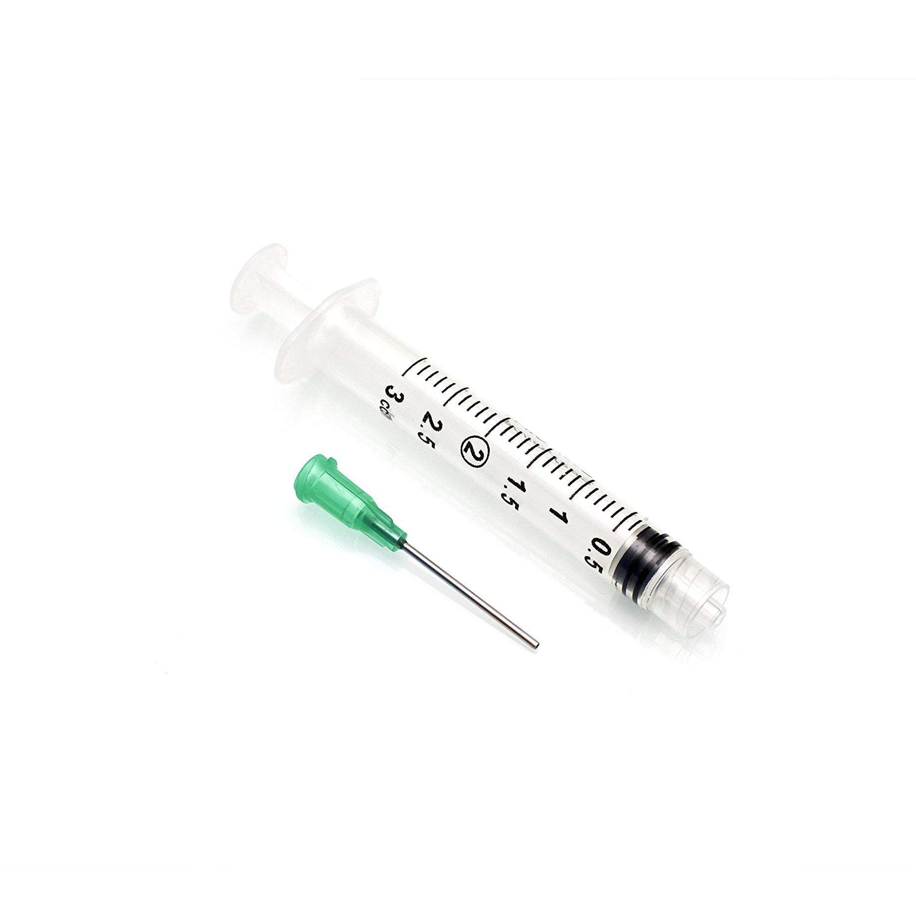 50 Pcs - 3ml Syringes with 14ga, 20ga,21ga, 23ga Blunt Tip Needles With Syringe Caps and Needle Caps for Refilling and Measuring Liquids, Oil or Glue Applicator