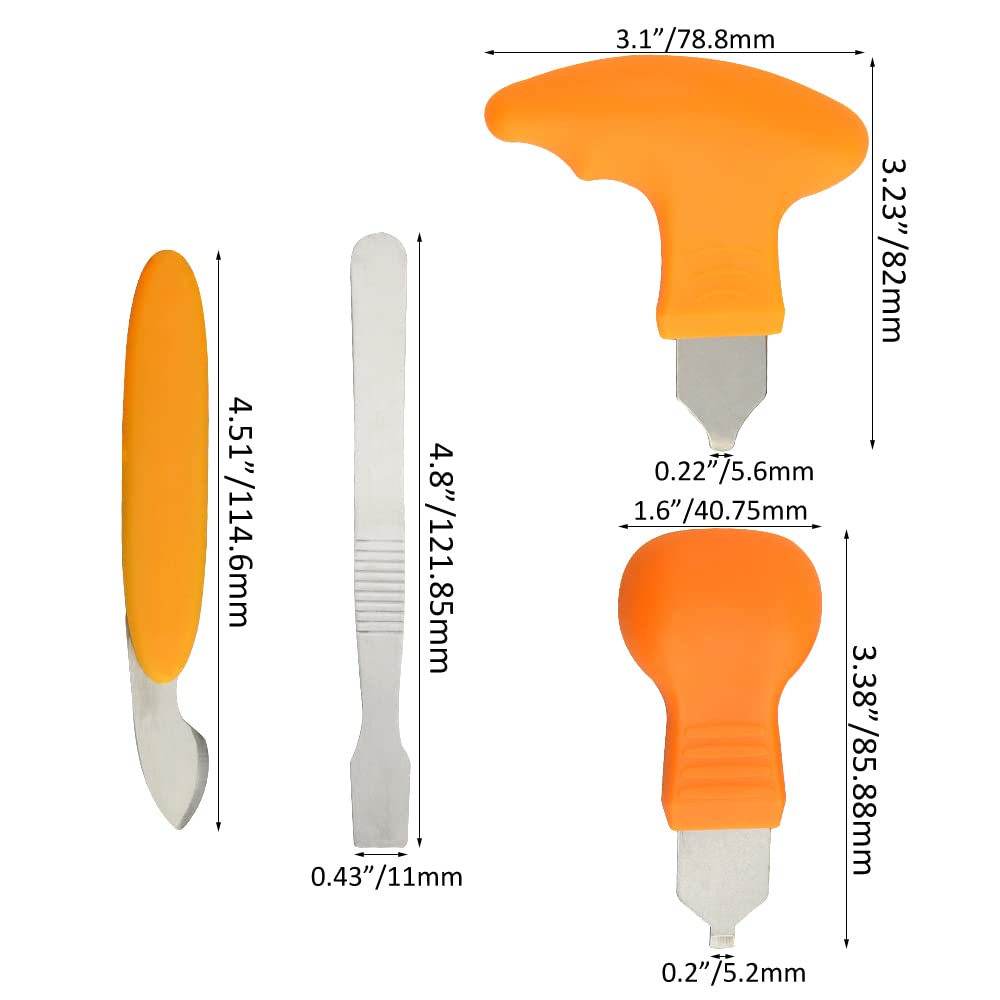 XINMEIWEN 4Pack Model Separator Model Part Opener Basic Tool Set for Building Splitting Car Model Airplane Model (Orange)