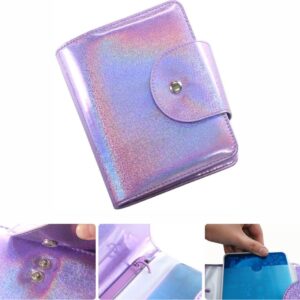 VNC 20 Slots Nail Art Stamp Plate Holder Stamping Plates Storage Bag Cases Rainbow Replaceable XL Plates Big Size 9.5x14.5CM Organizers (A-Purple)