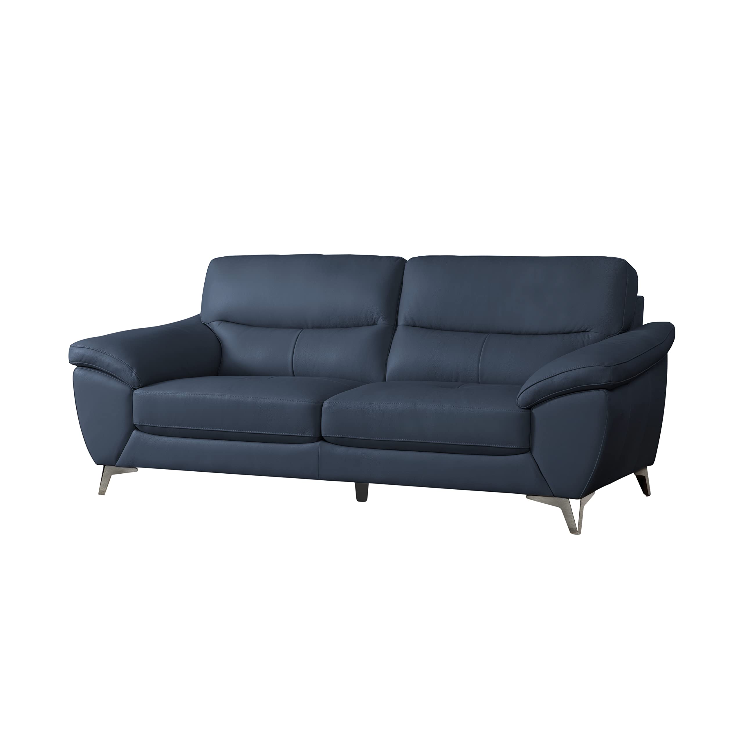 Abbyson Living Cadence Top Grain Leather Sofa, Blue