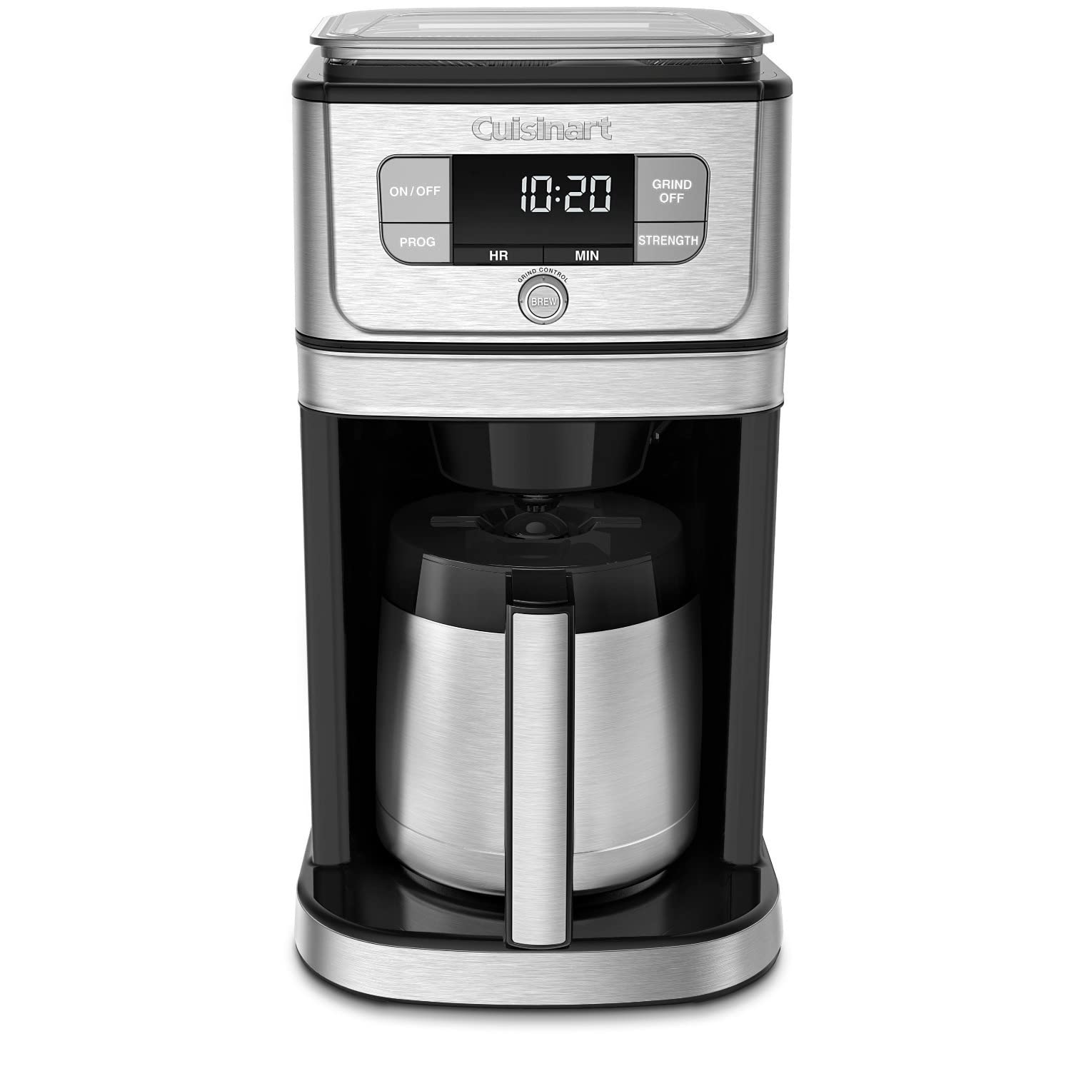 Cuisinart DGB850 Fully Automatic Burr Grind and Brew Thermal Coffeemaker (10 Cup) with Stainless Steel Coffee Canister Bundle (2 Items)