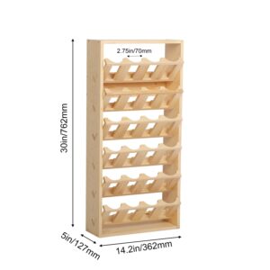 MYOYAY 24 Can Spray Paint Can Storage Holder 6-Tier Wooden Wall Mount Can Rack Aerosol Spray Can Organizer Spray Bottle Holder for Garage and Craft Workroom 14.2" L x 5" W x 30" H