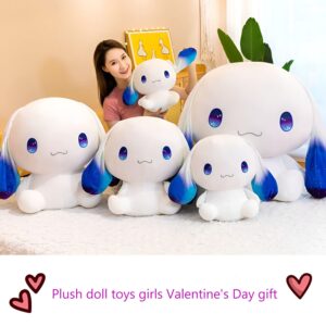 OULV Cute Plushies Dog Stuffed Animals Big Ear White Plush Toy Hugging Animal Soft Gift Accompany for Boy Girls Kids Birthdays Christmas, Body Pillow (11.8inch)…