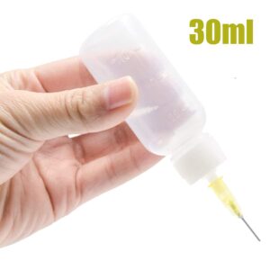 10Pcs Syringe Bottle with 15Pcs Dispensing Needles and 20Pcs Cap (30ml+50ml) Works for Precisely Delivery Grease,Oil Dispensing,Liquid Glue and Ink