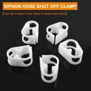 Uenhoy 5 Pcs Plastic Tubing Clamps, Hose Shut Off Clamps for 1/4" - 1/2" Tube O.D., Water Flow Control Hose Clip Laboratory Pinch Valve