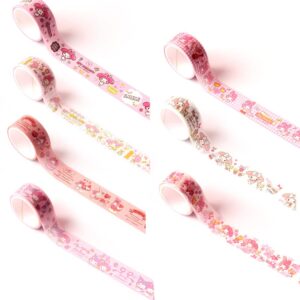 [8-in-1] My Melody Cute Adorable Pink Assorted Masking Tape Set