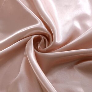 Light Pink Silk Like Satin Bedding Set Full Women Girls Duvet Cover Set Luxury Soft Comforter Cover Adults Bedroom Decor Chic Luxurious Silky Bedspread Cover Zipper (1 Duvet Cover + 2 Pillow Case)