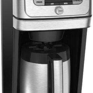 Cuisinart DGB850 Fully Automatic Burr Grind and Brew Thermal Coffeemaker (10 Cup) with Stainless Steel Coffee Canister Bundle (2 Items)