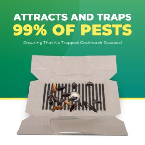 Roach Traps Indoor - 12 Pack Roach Bait Traps | Effective German Roach Killer for Home Infestation - Child and Pet Safe Roach Killer Indoor Infestation Easy-to-Use Glue Traps for Roaches – UCatch