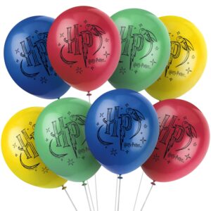 unique harry potter assorted colors latex balloons (pack of 8) - 12" | magical party decorations - perfect for birthdays & theme parties