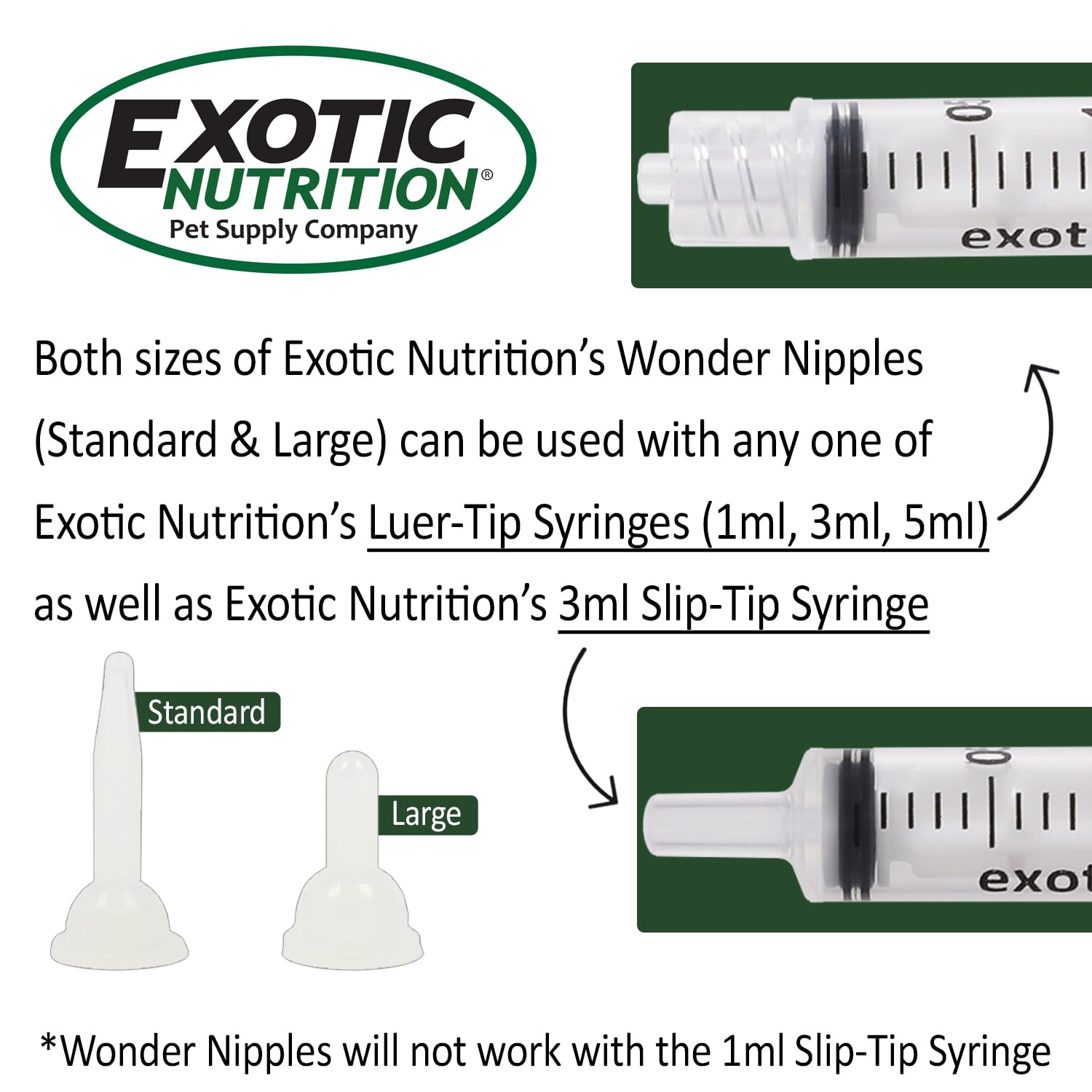 Wonder Nipple - Nursing Nipple for Baby Animals - Handfeeding Baby Squirrels, Sugar Gliders, Hedgehogs, Guinea Pigs, Racoons, Prairie Dogs, Opossums, and More! (Standard)