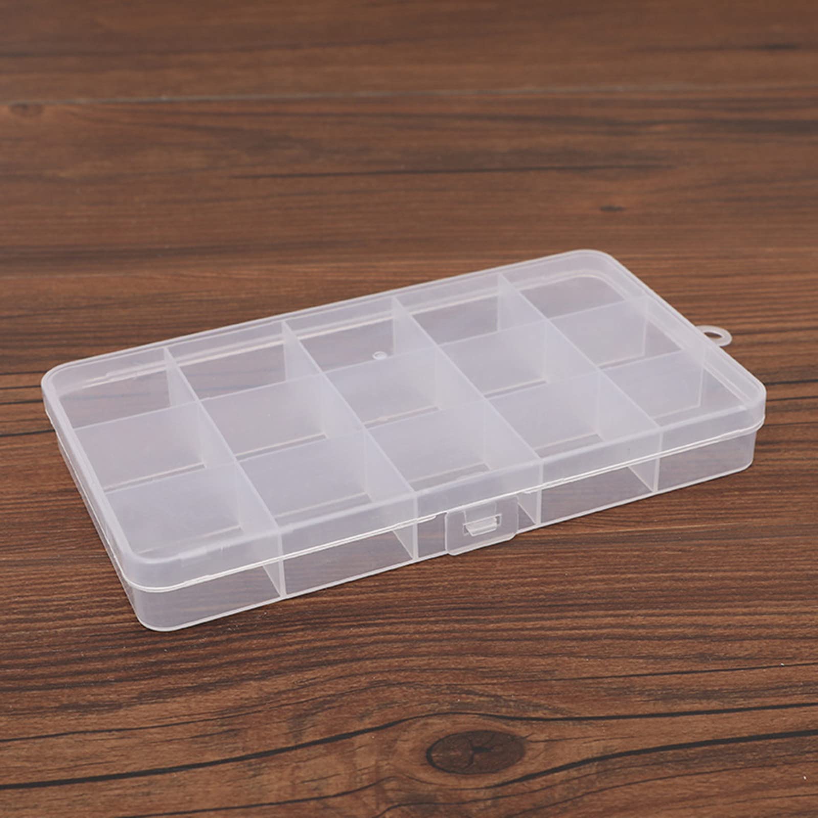 Ymemok 15 Grid Transparent Jewelry Box Organizer Storage Container,Ornament Fish Hook Screw Parts Storage Box