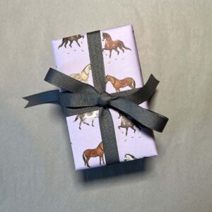 REVEL & Co Equus Horse Birthday Gift Wrap by Hoot LeRoux—Horse Wrapping Paper Folded flat, 27 x 39 inches