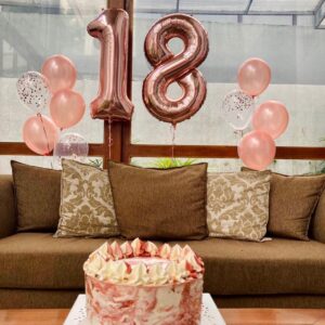 40 Inch Rose Gold 18 Number Balloons Giant 18 Balloons Rose Gold Birthday 18 Balloons 18th Birthday Anniversary Party Decorations Supplies