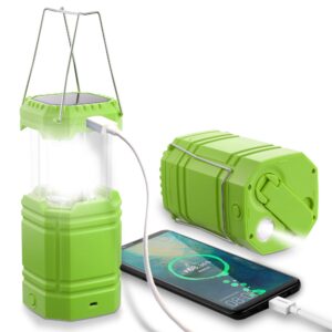 Emergency Rechargeable Camping Lanterns for Power Outages + Emergency Weather Radio with NOAA/AM/FM 【Bundle】