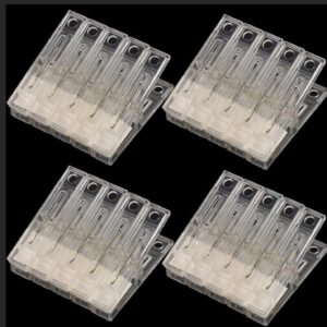 20pcs Clear Plastic Clothes Pins Heavy Duty Windproof Laundry Hanger Clips for Towel Outdoor