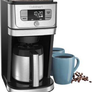 Cuisinart DGB850 Fully Automatic Burr Grind and Brew Thermal Coffeemaker (10 Cup) with Stainless Steel Coffee Canister Bundle (2 Items)