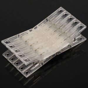 20pcs Clear Plastic Clothes Pins Heavy Duty Windproof Laundry Hanger Clips for Towel Outdoor