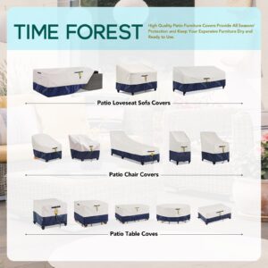 Time Forest Patio Loveseat Covers, 100% Waterproof Patio Furniture Covers, Lawn Outdoor Furniture Covers 600D Oxford Heavy Duty, Patio Couch Bench Covers for Outdoor Furniture, 90Wx42Dx32H Inch