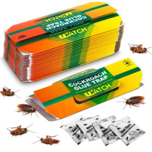 roach traps indoor - 12 pack roach bait traps | effective german roach killer for home infestation - child and pet safe roach killer indoor infestation easy-to-use glue traps for roaches – ucatch