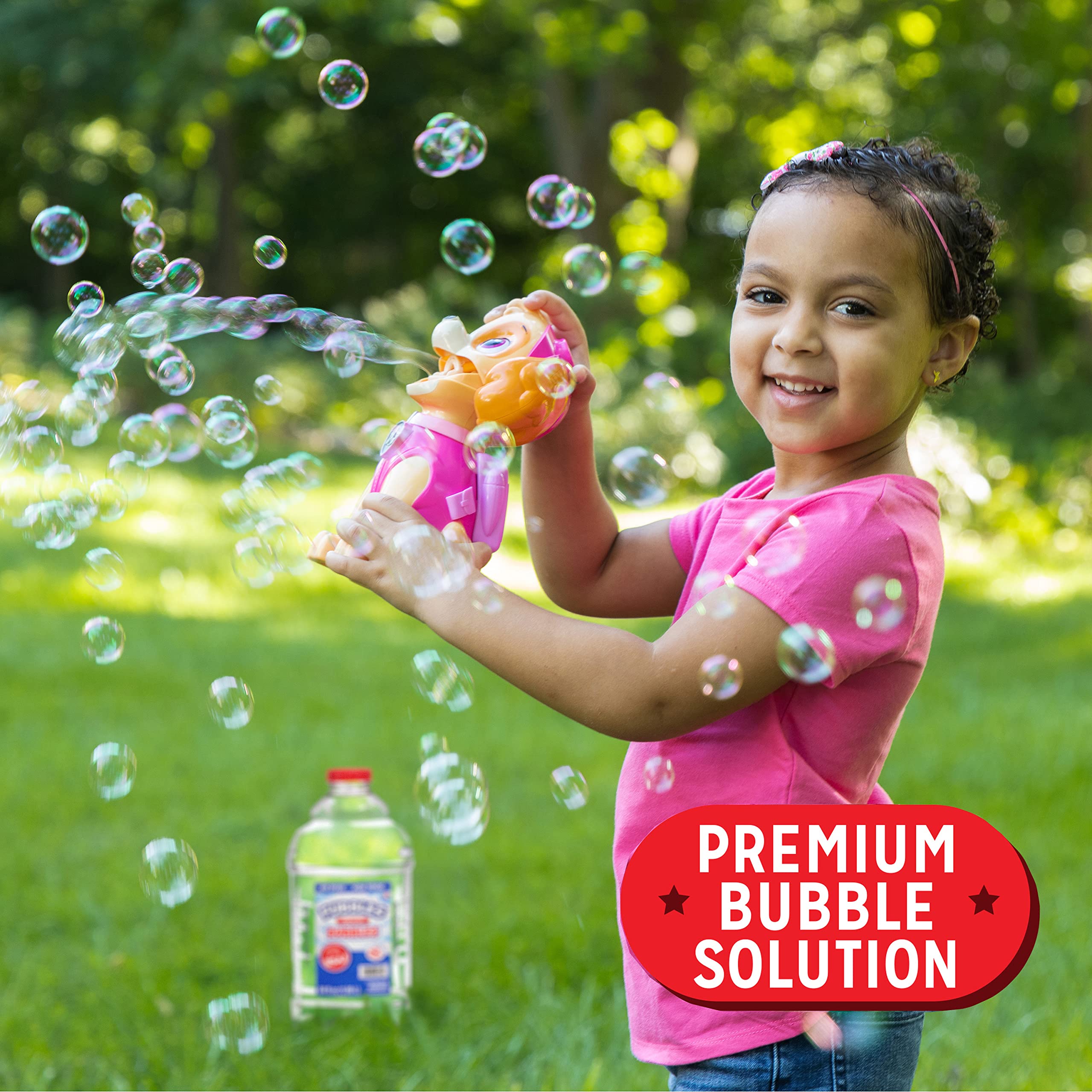 Little Kids Bubbles by Fubbles| Made in The USA |64oz Non Toxic Bubble Solution |Bubble Refill for Bubble Machines and Toys, Clear,12381