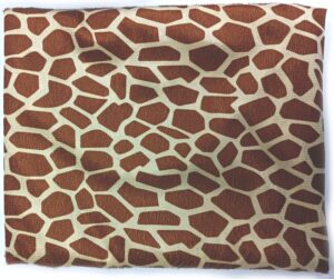 short pile velour flannel fabric by the yard 58" width entelare(giraffe, 1yard)