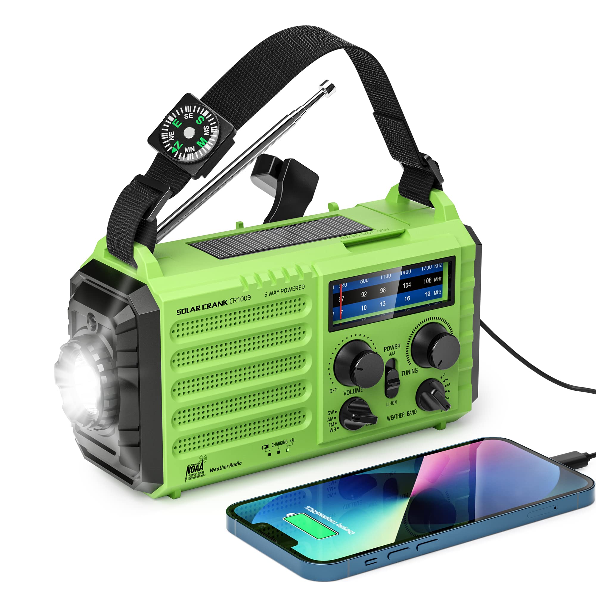 Emergency Rechargeable Camping Lanterns for Power Outages + Emergency Weather Radio with NOAA/AM/FM 【Bundle】