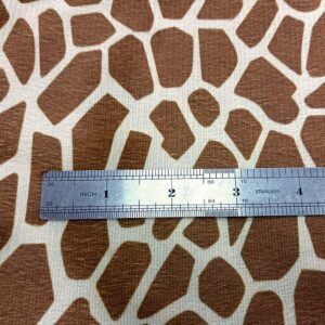 Short Pile Velour Flannel Fabric by The Yard 58" Width Entelare(Giraffe, 1Yard)