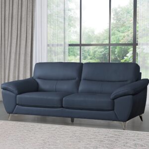 Abbyson Living Cadence Top Grain Leather Sofa, Blue