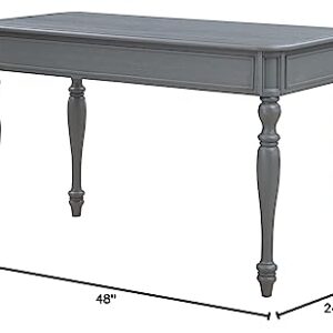 OSP Home Furnishings Country Meadows 48 Inch Writing Desk with Drawer, Plantation Grey