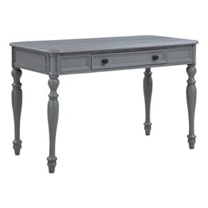 osp home furnishings country meadows 48 inch writing desk with drawer, plantation grey