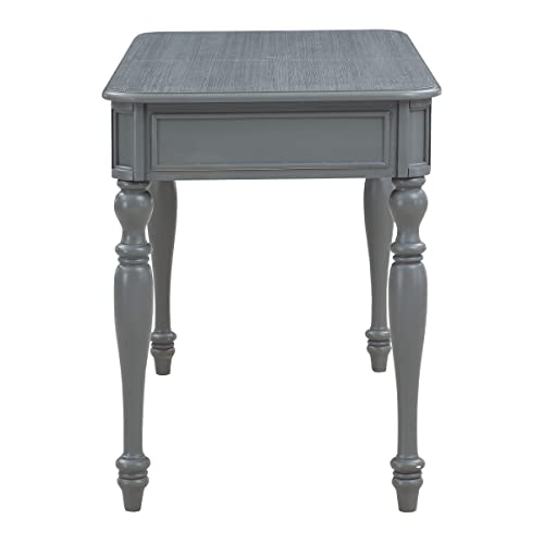 OSP Home Furnishings Country Meadows 48 Inch Writing Desk with Drawer, Plantation Grey