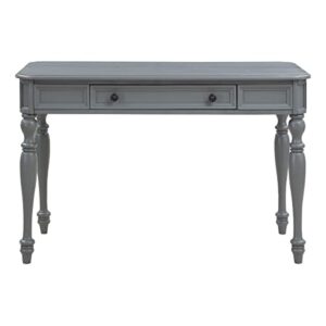 OSP Home Furnishings Country Meadows 48 Inch Writing Desk with Drawer, Plantation Grey