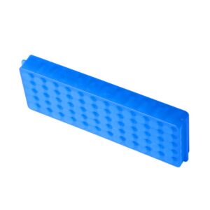 1Pcs Tube Rack,Microcentrifuge Tube Rack, Double-Sided Plate Centrifugal Pipe Rack, for 0.5ml-2ml Centrifugal Pipe, 60 Holes (Blue)