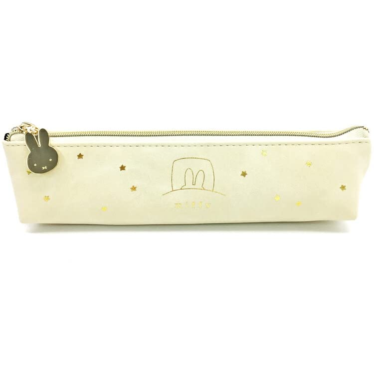 Marimo Craft DBM-956 Miffy Good Night Series Slim Pen Pouch, Ivory, W 7.9 x H 2.0 x D 1.4 inches (20 x 5 x 3.5