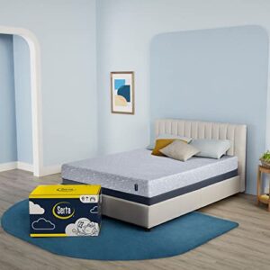 Serta - 7 inch Cooling Gel Memory Foam Mattress, Full Size, Medium-Firm, Supportive, CertiPur-US Certified, 100-Night Trial, for Ewe - Grey