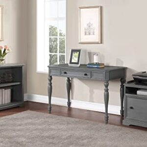 OSP Home Furnishings Country Meadows 48 Inch Writing Desk with Drawer, Plantation Grey