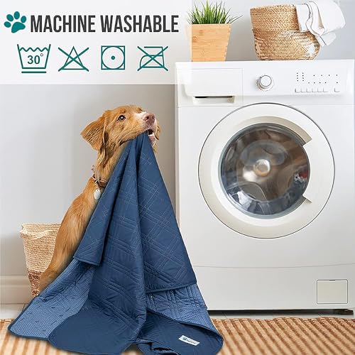 PetAmi Waterproof Bed Cover for Dogs, Waterproof Pet Blanket Couch Cover, Reversible Furniture Cover Sofa Protector for Pet Cat Bed, Washable Waterproof Blanket Dog Cover for Couch Seat, 102x82 Blue