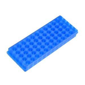 1pcs tube rack,microcentrifuge tube rack, double-sided plate centrifugal pipe rack, for 0.5ml-2ml centrifugal pipe, 60 holes (blue)