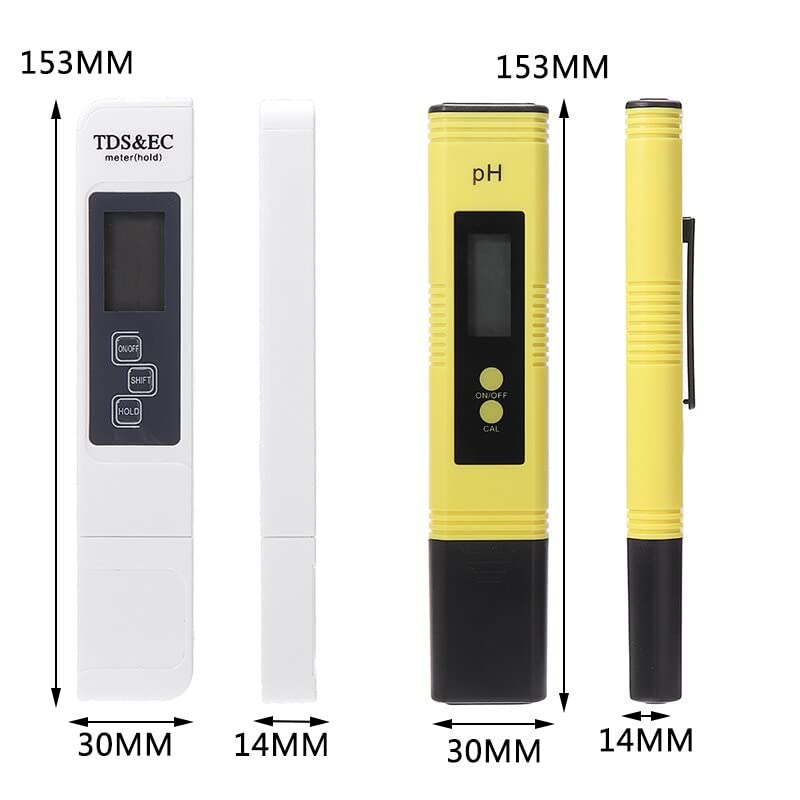 Jyving Portable Digital 3 in 1 TDS/EC/Temp Meter Aquarium Water Conductivity Tester Pen Filter Measuring PH Meters