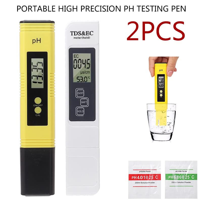 Jyving Portable Digital 3 in 1 TDS/EC/Temp Meter Aquarium Water Conductivity Tester Pen Filter Measuring PH Meters